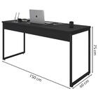 Mesa Para Escritorio Estilo Industrial 150x75 Cm 133160 Preto