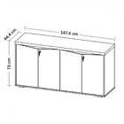 Mesa Para Escritório Gerencia 1 Porta Freijó/branco - Artany