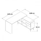 Mesa Para Escritório Gold 2 Gavetas Carvalho Dakar/cinza Vulc