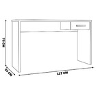 Mesa Para Escritório Home Office Com Gaveta Emma Preto Textur