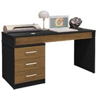 Mesa Para Escritório Home Office Corina 3 Gavetas Preto/freij