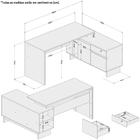 Mesa Para Escritório Home Office Em L Los Angeles 1 Porta 2 G
