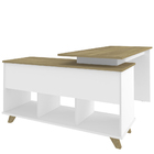 Mesa Para Escritório Home Office Escrivaninha Gold A02 Branco