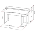 Mesa Para Escritório Home Office Gamer Me4153 Mdp Preto/verme