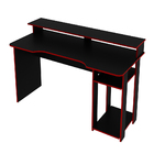 Mesa Para Escritório Home Office Gamer Me4153 Mdp Preto/verme