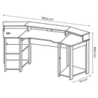 Mesa Para Escritório Home Office Gamer Me4167 Mdp Preto/azul