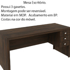Mesa Para Escritório Home Office Me4113 Mdp Rustico G69 - Gra