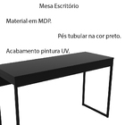 Mesa Para Escritório Home Office Me4160 Mdp Preto G69 - Gran