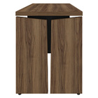 Mesa Para Escritório Home Office Y37 120cm A02 Nogal Preto -