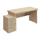 Mesa Para Escritório Imperatriz Com Gaveteiro Carvalho Com Al