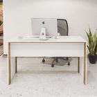 Mesa Para Escritório Los Angeles 135 Cm - Branco/carvalho