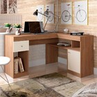 Mesa Para Escritório Nilo 1 Porta 1 Gaveta Lamina Mel/off Whi