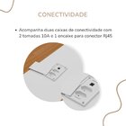 Mesa Para Escritório Para Reunião Com 2 Tomadas Freijó/branco