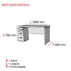 Mesa Para Escritório Pe40 164cm Imbua Terra E Preto Imbua Ter