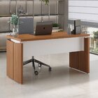 Mesa Para Escritório Pequena Tamburato Mdp Freijó/branco