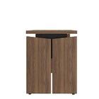 Mesa Para Escritório Pequena Tamburato Mdp Nogal/preto