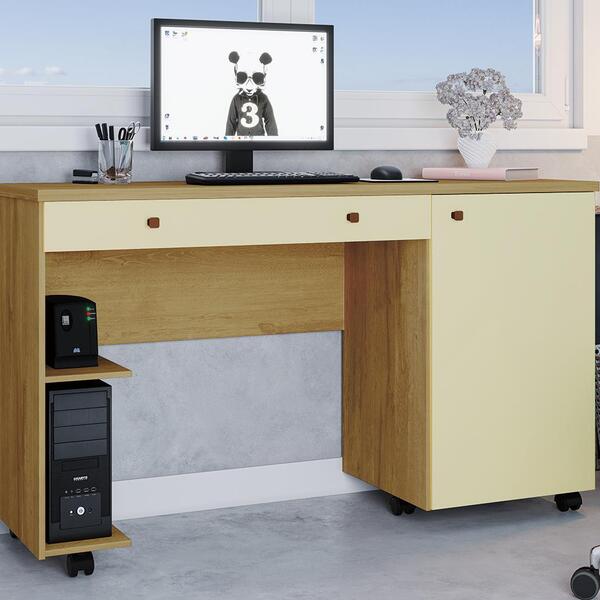 Mesa Para Escritório Portland Mel Pérola