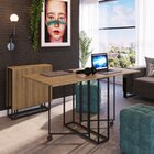 Mesa Para Escritório Reunião 4 Lugares Dobrável 142cm  Mel