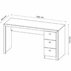 Mesa Para Escritório Reversível 136 Cm 3 Gavetas Amêndoa