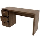 Mesa Para Escritório Reversível 136 Cm 3 Gavetas Nogal