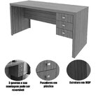 Mesa Para Escritório Reversível 155 Cm 3 Gavetas Rústico