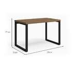 Mesa Para Escritório Secretária Frame 120 Cm Carvalho Munique