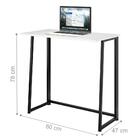 Mesa Para Escritório Slim Asy Dobrável Preto E Branco