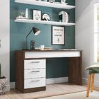 Mesa Para Escritório Soly L01 - Amarena Móveis - Avelã/branco