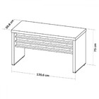 Mesa Para Escritório Tamburato 006085 Charuto/preto - Artany