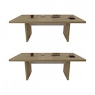 Mesa Para Escritório Tamburato Carvalho/branco - Artany Móveis