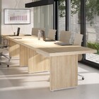 Mesa Para Escritório Tamburato Carvalho/branco - Artany Móveis