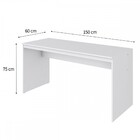 Mesa Para Escritório W15 150 Branco Chess - Compace