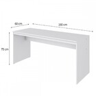 Mesa Para Escritório W15 160 Branco Chess - Compace