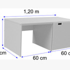 Mesa Para Estudo Com 1 Baú Castelo 100% Mdf (mesas Baús)