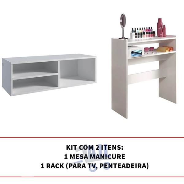 Mesa Para Estufa De Unha Em Gel + Bancada Multiuso Para Salão