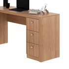 Mesa Para Home Office Com Gavetas E 02 Portas - Amêndoa