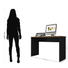 Mesa Para Home Office Estudo Luana Preto Black/freijó - Bela