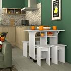 Mesa Para Jantar Tampo Dobravel 4 Bancos B10 Novam