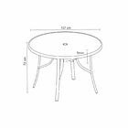 Mesa Para Jardim 107x107x71cm Macae Preto