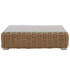 Mesa para Jardim Ayamo 4 Lugares Retangular 33x70x120cm de Alumínio com Tampo de Vidro Marrom da Naterial