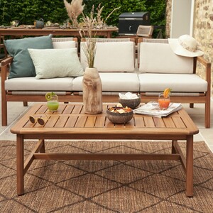 Foto de Mesa de Apoio Jardim Baixa Madeira 100x65x36,5cm Oasis