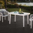 Mesa para Jardim Camboriú 4 Lugares Retangular 72x84x136cm Plástico Branco Tramontina