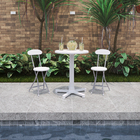 Mesa para Jardim Capri 2 Lugares Redonda 74x59x59cm de Plástico Branca da Tramontina