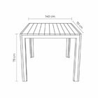 Mesa Para Jardim De Alumínio Grumari Preto