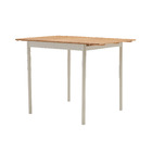 Mesa para Jardim Extensível Diana 2 a 4 Lugares Retangular 71,5cm/1x1x75cm Alumínio Branco e Marrom Naterial