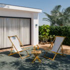 Mesa para Jardim Quadrada Dobrável 44,5x40x40cm Eucalipto Solarium Naterial