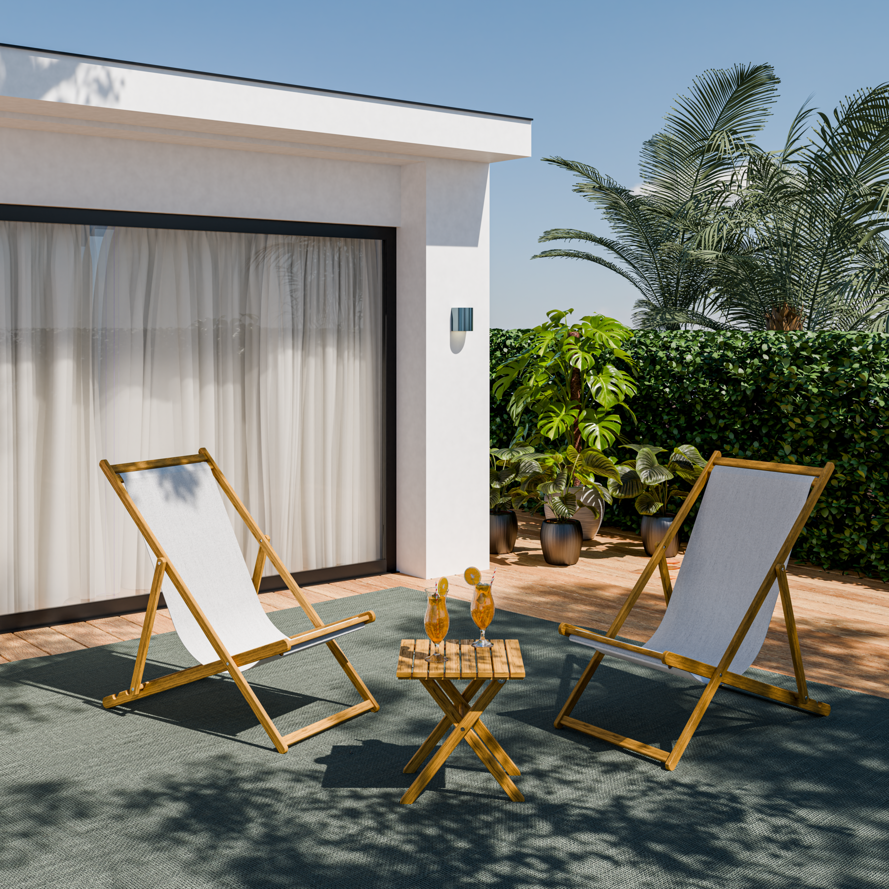 Mesa de Apoio para Jardim Dobrável Solarium Naterial