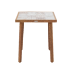 Mesa para Jardim Gaia 4 Lugares Quadrada 75x65,5x65,5cm Alumínio Marrom Naterial