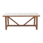 Mesa para Jardim Gaia 6 Lugares Retangular 75x96x186,5cm Alumínio Marrom Naterial