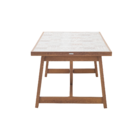 Mesa para Jardim Gaia 6 Lugares Retangular 75x96x186,5cm Alumínio Marrom Naterial